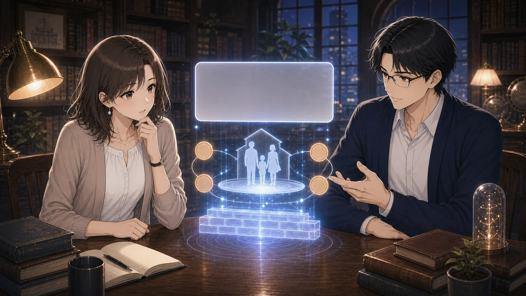 ベーシックインカムの基本を未来ログで確認するミオとカイ
