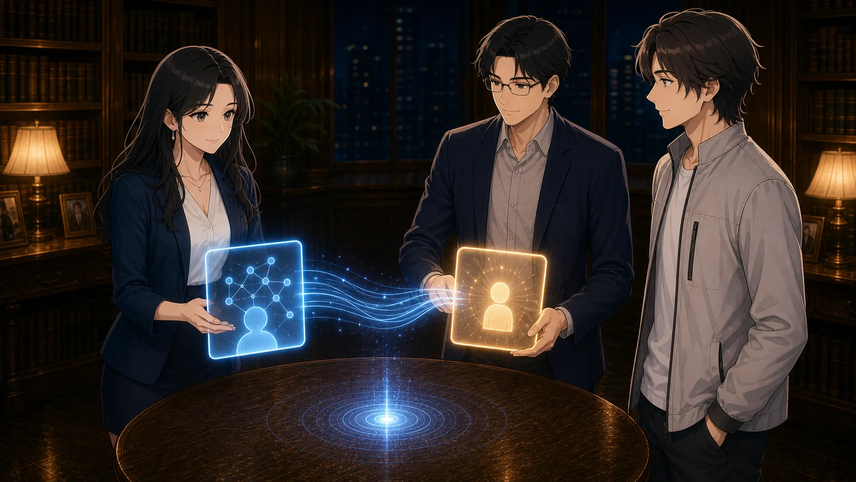AIの候補画面と医師の確認カードを並べるノア