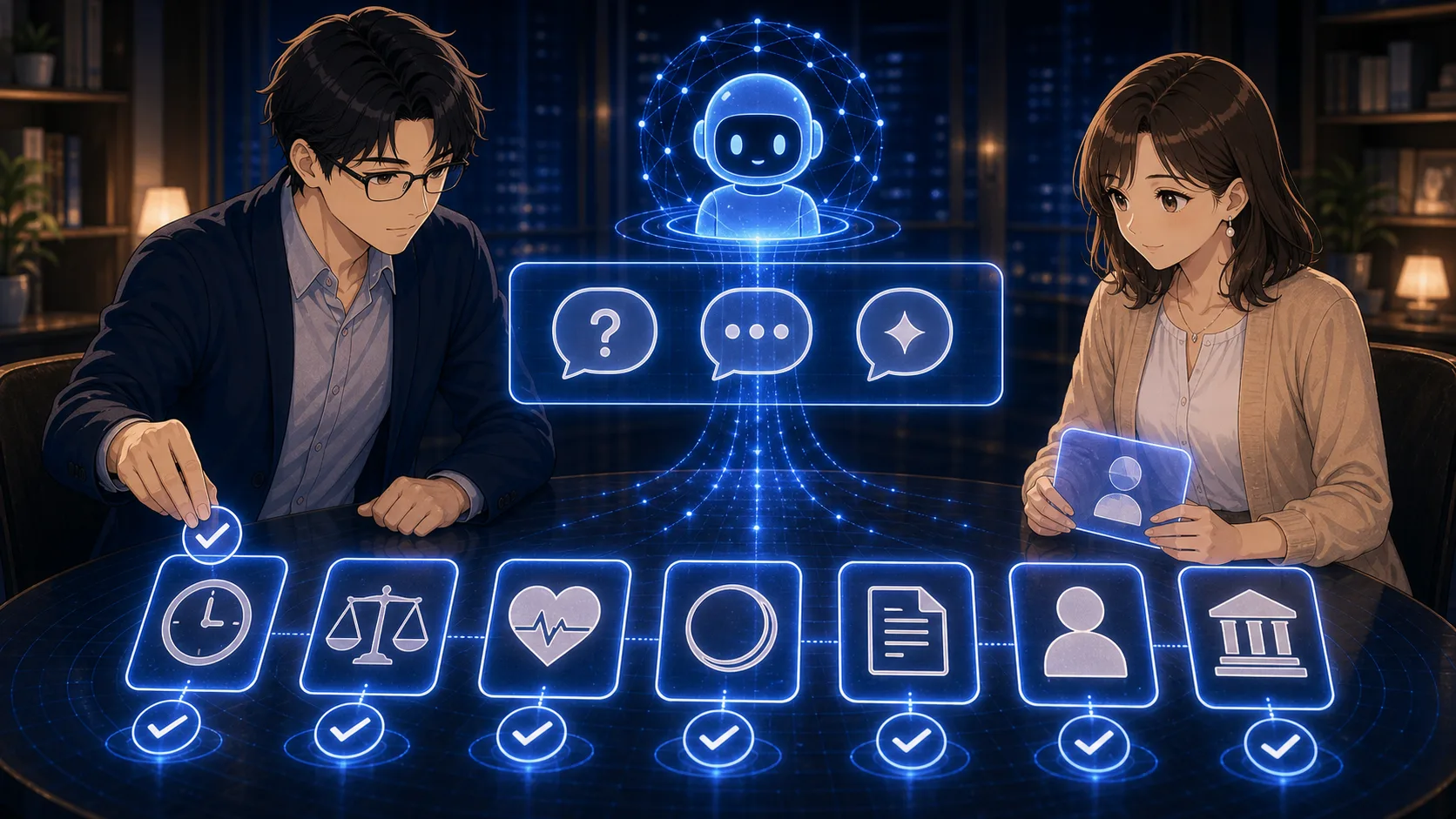 固有名詞・数字・日付に確認印が付く場面