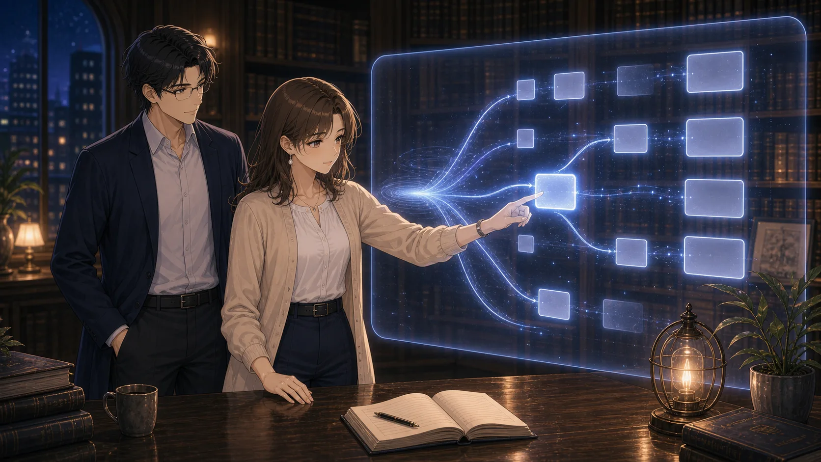 AIの提案を人が確認して選ぶ場面