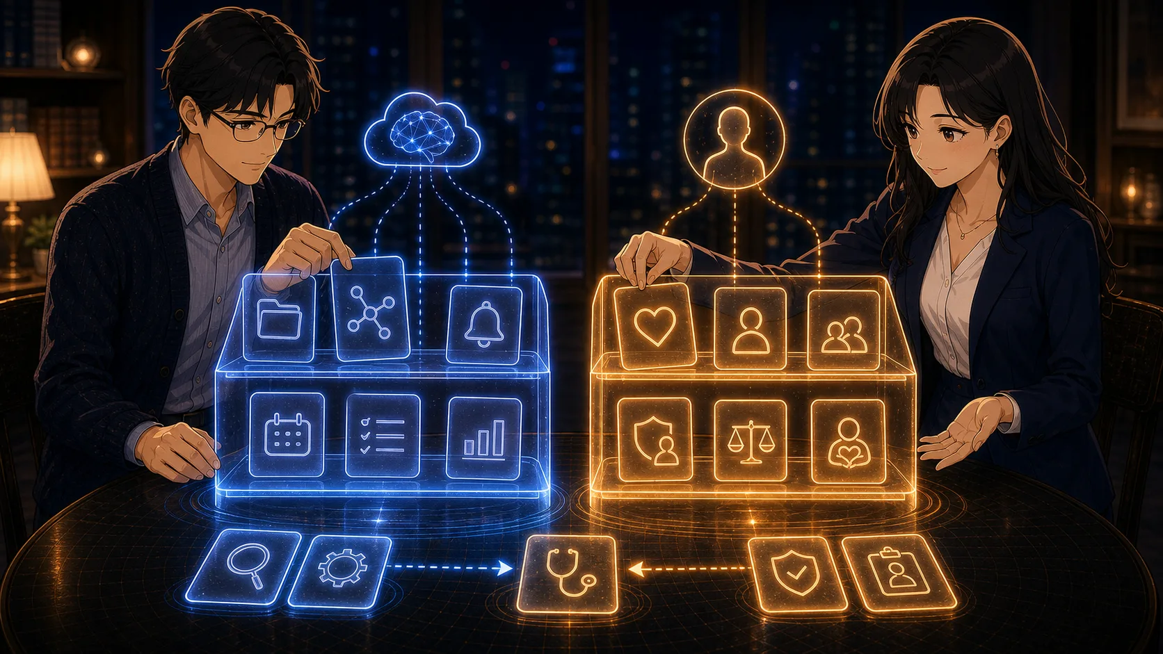 AIに任せることと人間が決めることを分ける場面