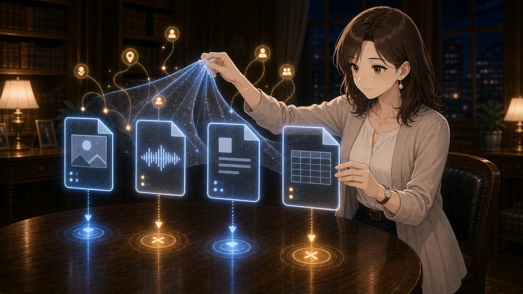 画像や音声やPDFに含まれる個人情報を確認する場面