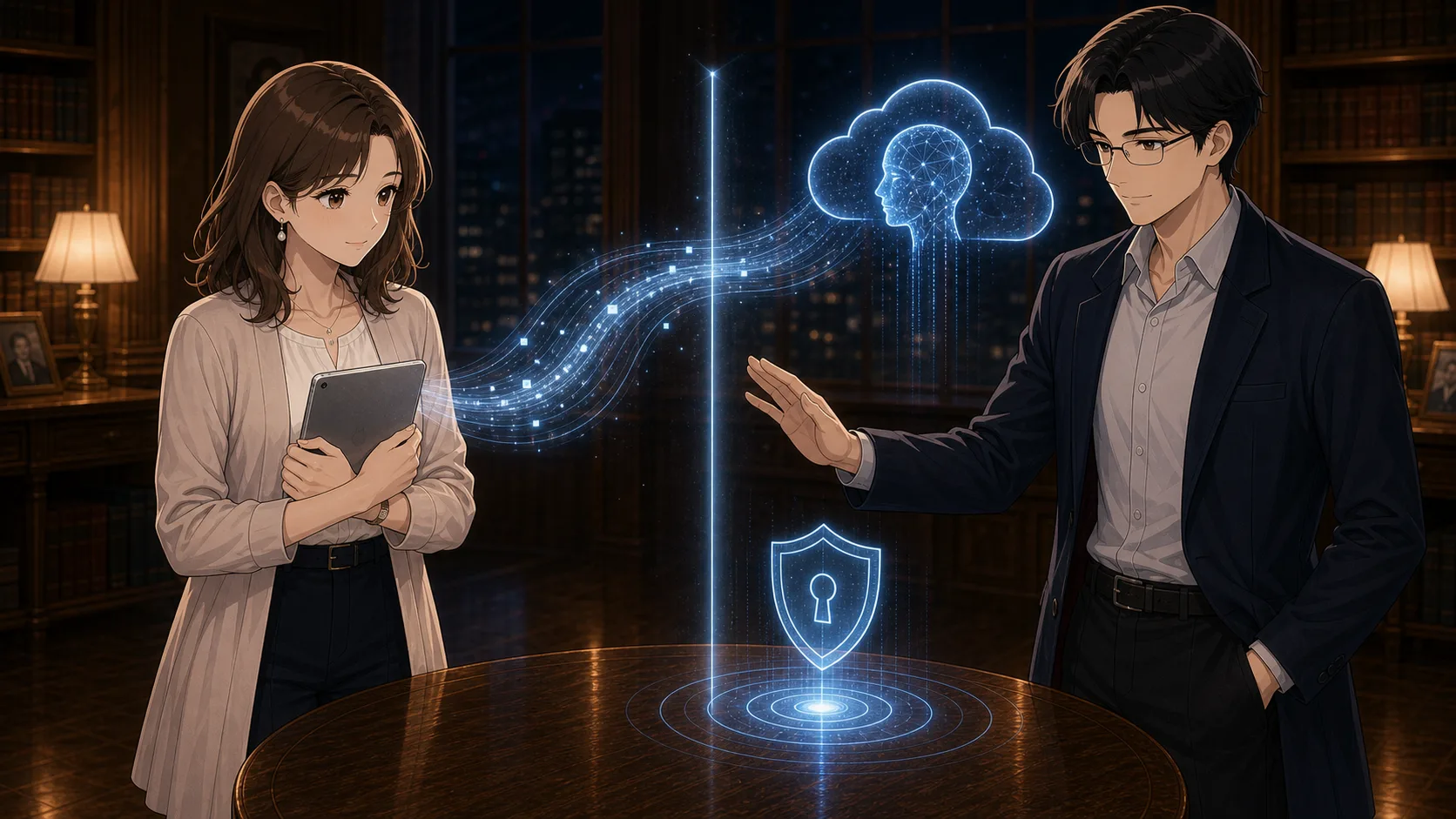 AIに個人情報を渡す前に立ち止まるミオ