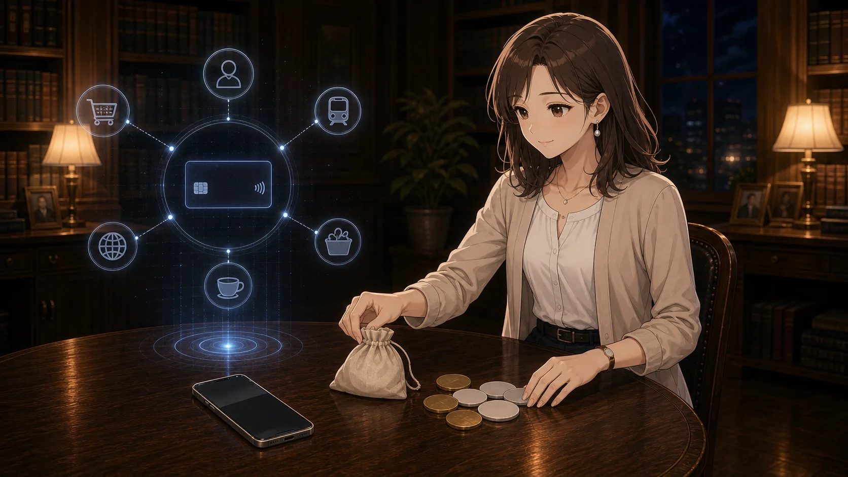 災害や障害に備えて現金も残すミオ