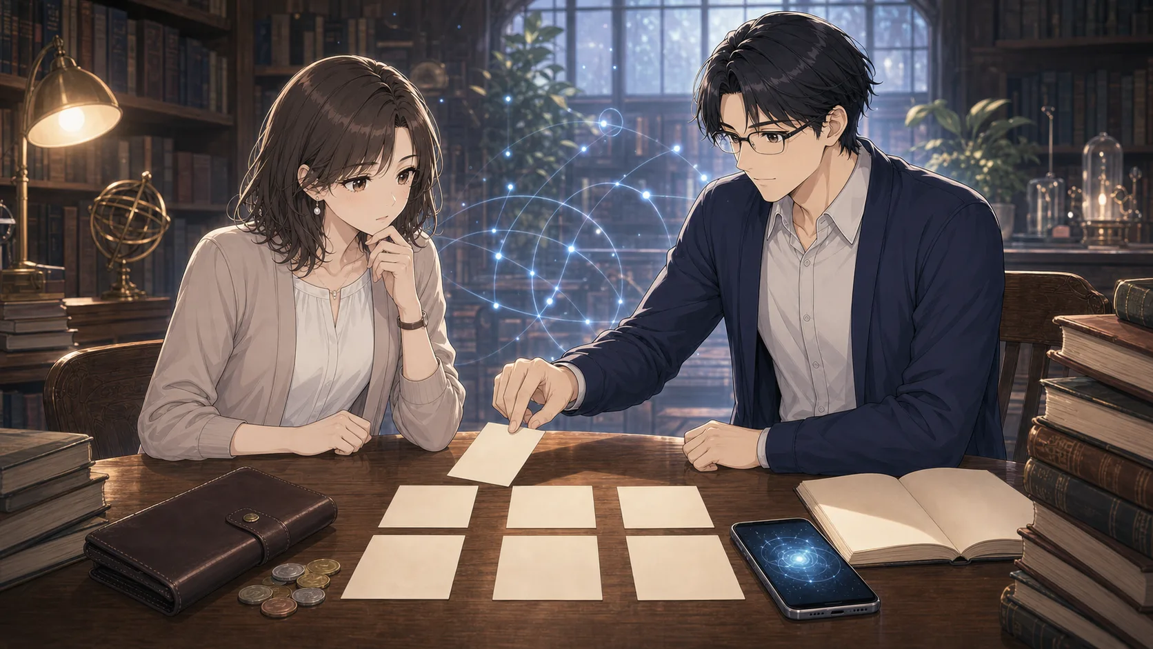 未来のお金と付き合うために、今から持ちたい選択軸について考えるミオとカイ