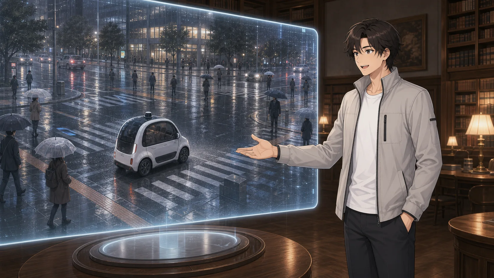 ロボットタクシー普及の課題を示す交差点