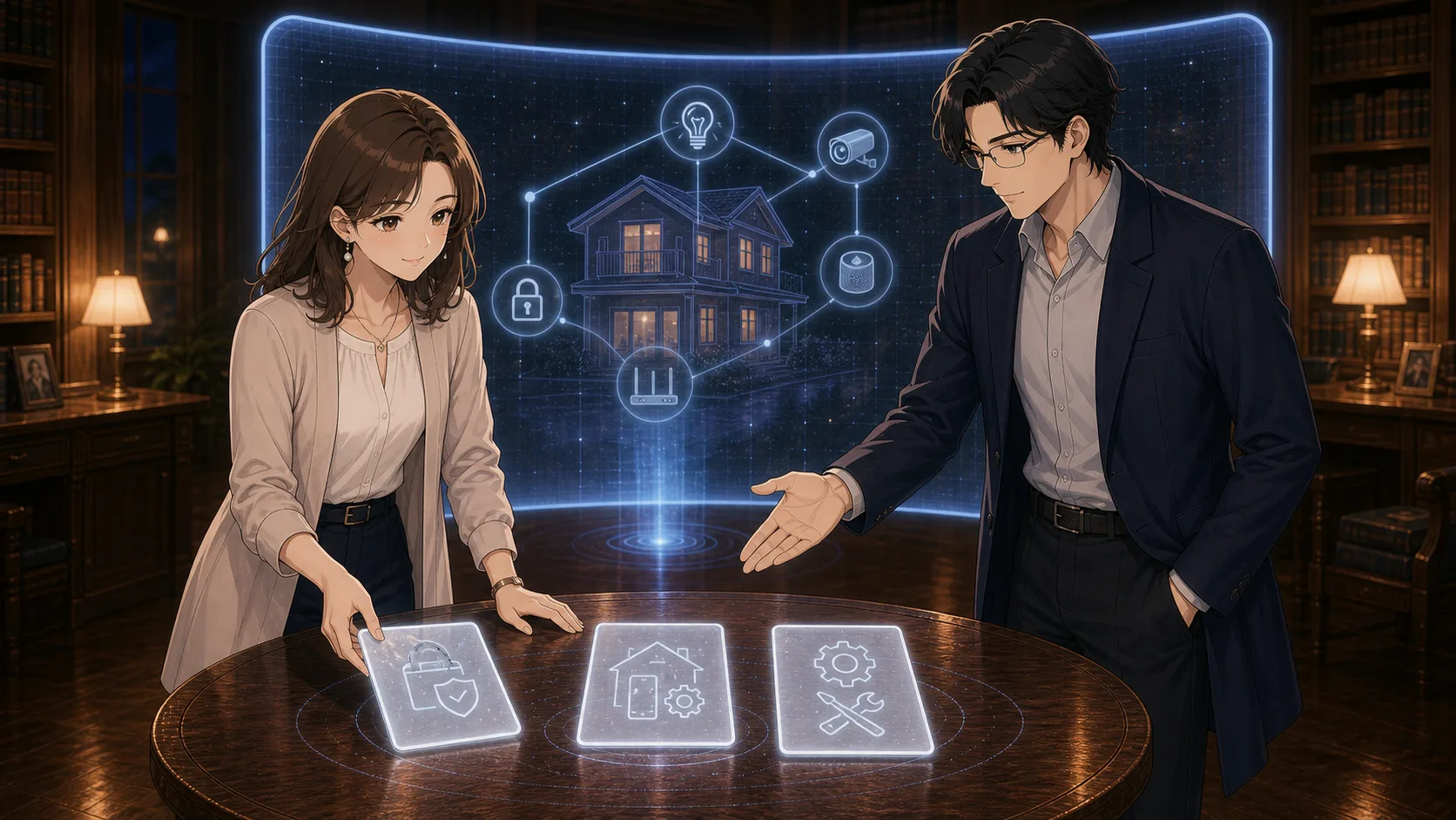 スマートホーム導入前のセキュリティ確認リストを整理する場面