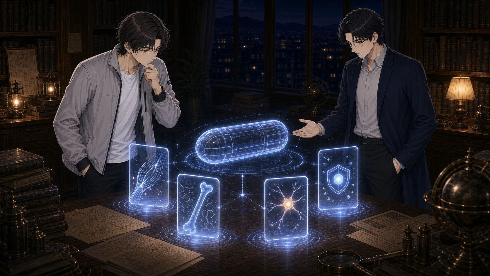 人工冬眠の体へのリスクを考える場面