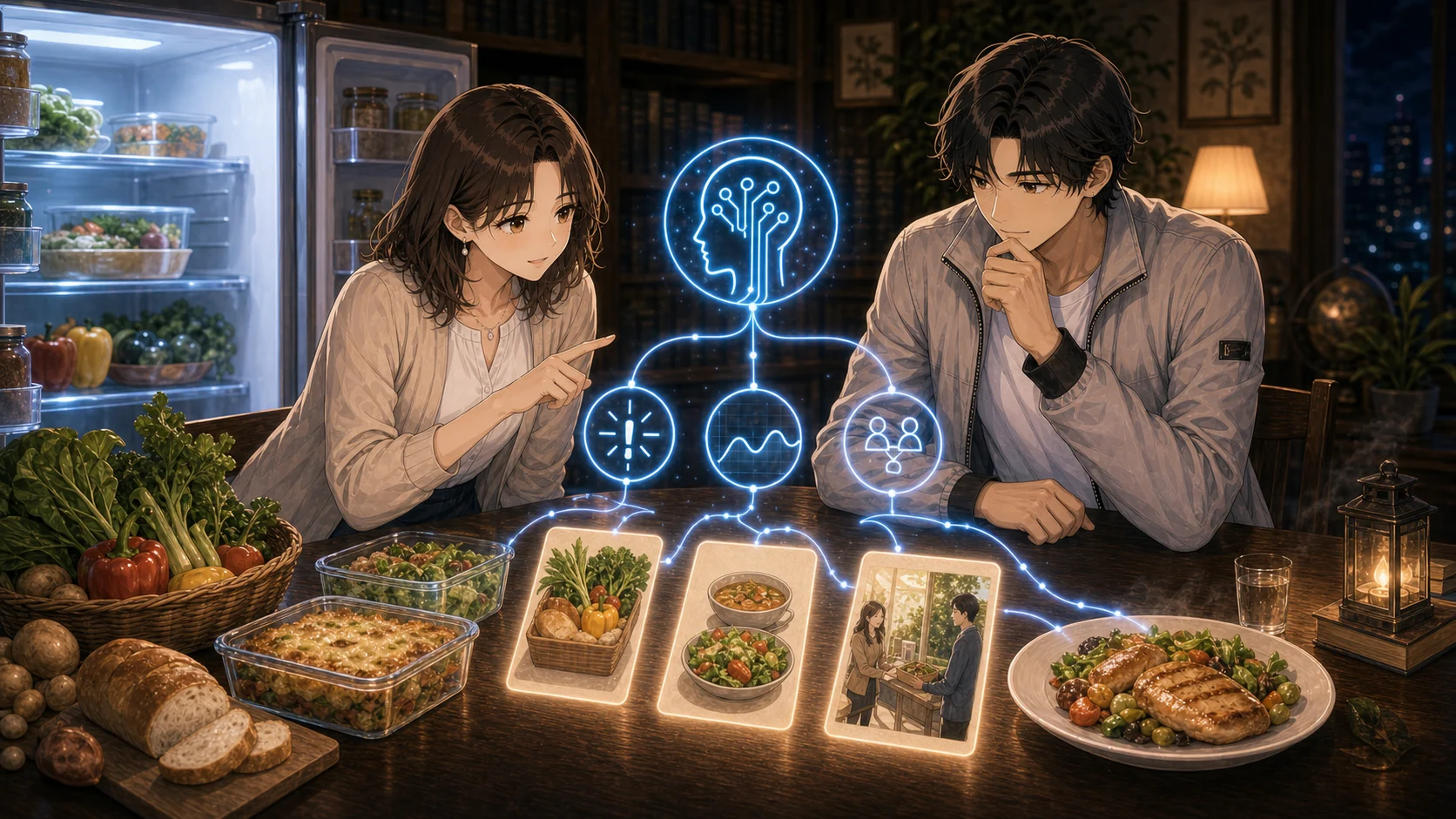 AIがフードロス削減を助ける場面