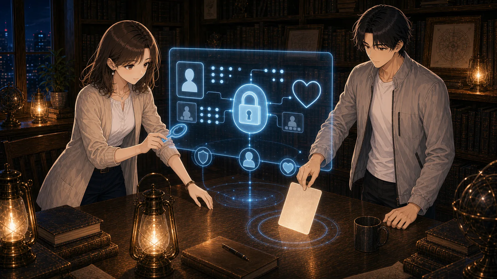 婚活AIの個人情報を確認する場面