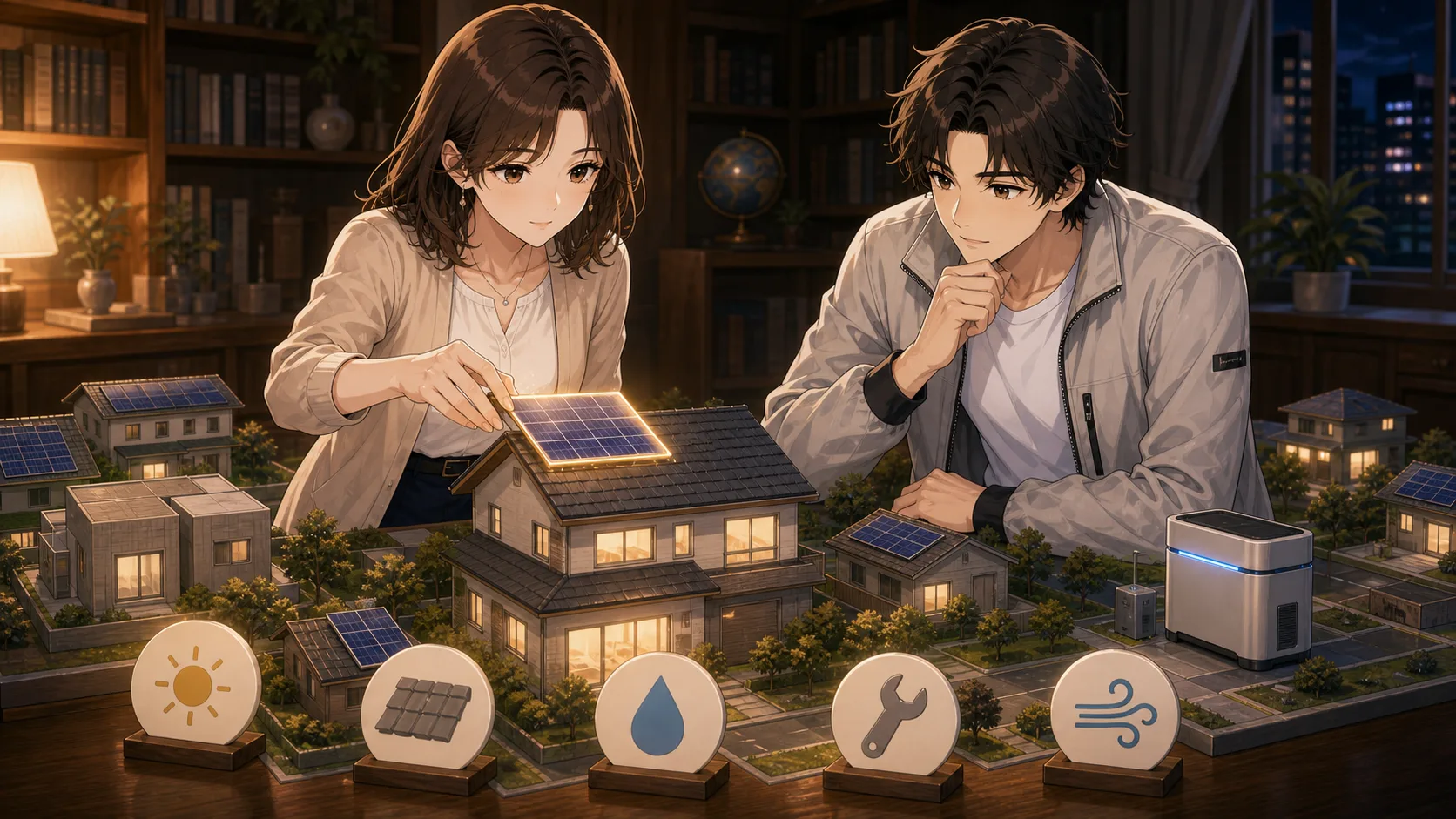 屋根太陽光発電の設置を考えるミオ