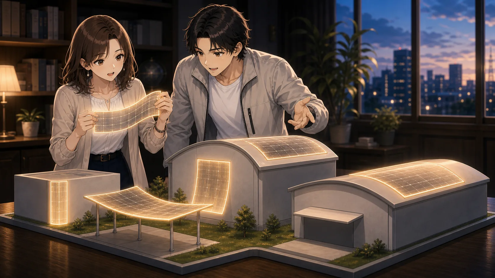 次世代太陽電池が建物に広がる未来